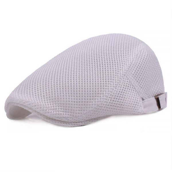

mesh flat cap hat fabala all match newsboy breathable summer simple comfortable berets cap, Blue;gray