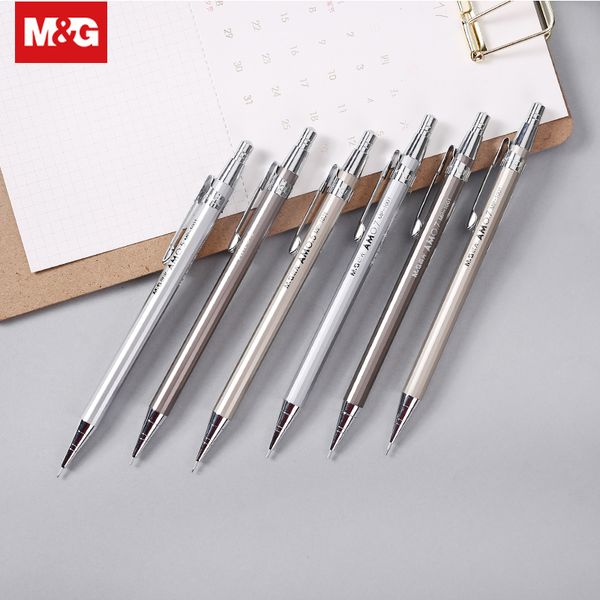 

0.5/0.7mm hb refills black automatic pencils cute metal mechanical pencil drawing sketch pencil for kids color random mp1001, Blue;orange