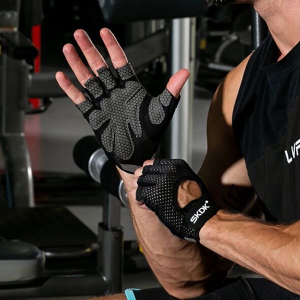 

breathable fitness gloves silica gel palm hollow back gym gloves weightlifting workout dumbbell crossfit bodybuilding accessorie