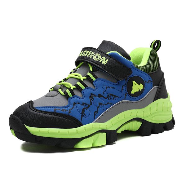 

autumn winter children sneakers hiking shoes for boys girls outdoor sport rubber sole non-slip leather kids shoe