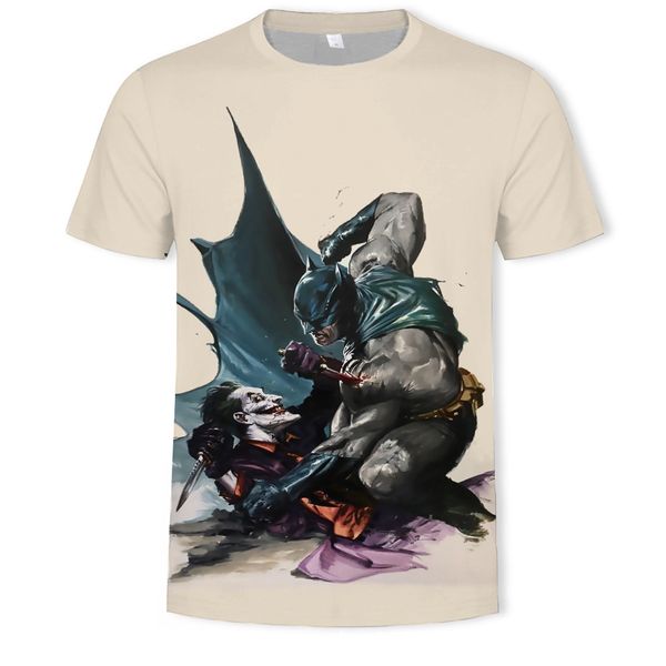 

mens designer fashion marvel 3d digital printing loose short-sleeved t-shirt, White;black