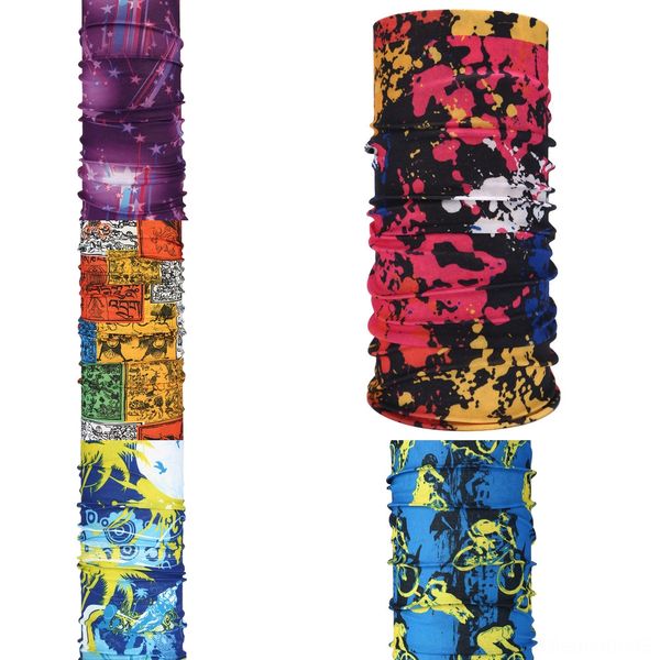 

sagwa vip fashion halloween bandana printed face masks scarf outdoor sporting headwear riding scarf cycling neck skull headband, Black