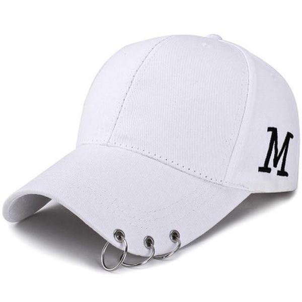 

2020 новая осень и зима женский tide дикий корейский бейсболки мужской hip hop hat cap street железное кольцо оптом kbcxz, Black;white