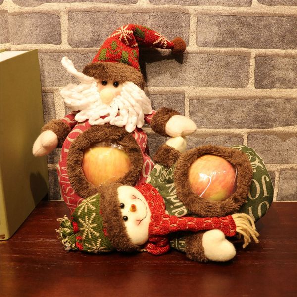 

new year's gift christmas decoration christmas creative apple bag candy gift santa claus bag eve santa claus