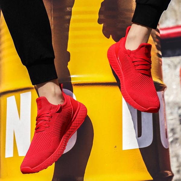 

large size summer mens running shoes man sneakers men's sports shoes sport man workout red boty tennis athletic gym e-211