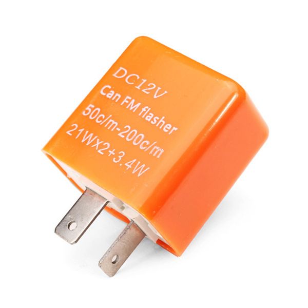 

12v motorcycle 2 pin adjustable frequency led flasher relay indicator