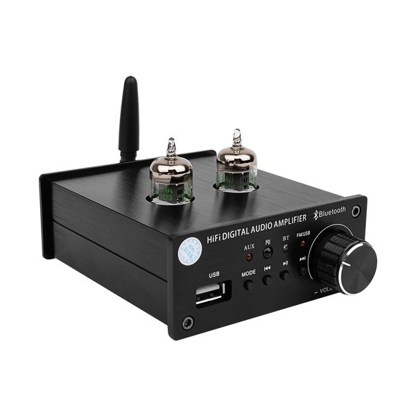 

aiyima tube amplifier preamp board bluetooth 4.2 5654 tube preamplifier tone volume control treble bass adjust for mp3 decoder