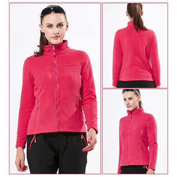 

women outdoor winter fleece thermal slim jacket thicken liner anti-sweat soft antistatic durable coat climbing skiing clothing, Blue;black