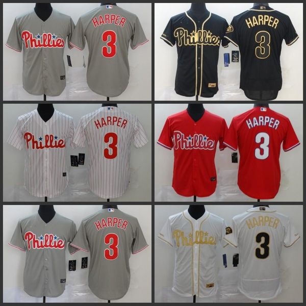 

philadelphia 2020 3 bryce harper baseball jersey, Blue;black