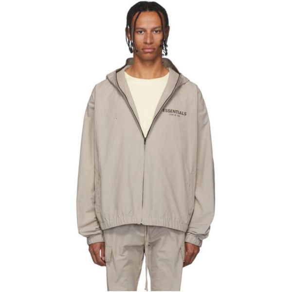 

fear of god fog essentials hooded jacket letter logo couple women and mens designer coat hfxhjk024, Black;brown