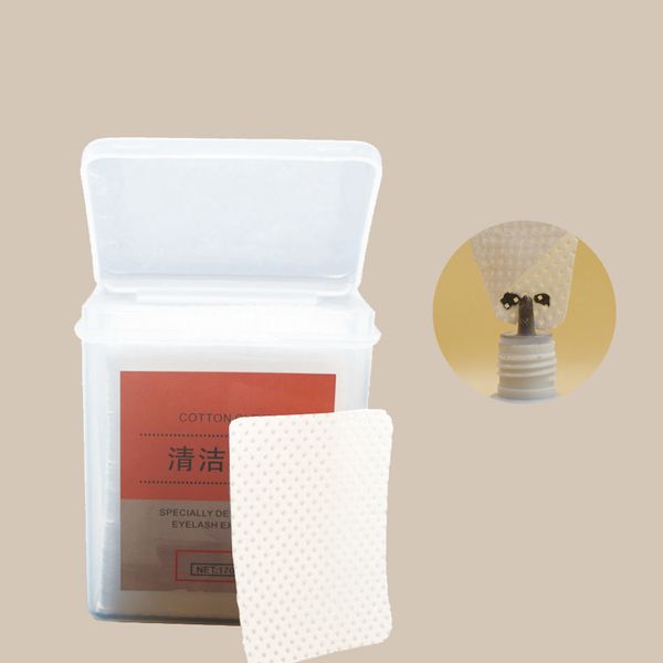 

170 pcs eyelash extension glue remover wipe cotton paper glue bottle mouth wipes patches clean pads tweezers cleaning tool