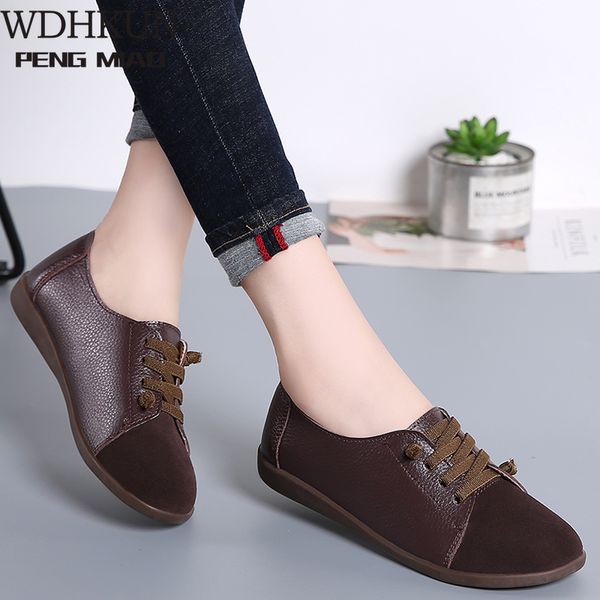 

wdhkun women flats leather loafers ballet flats sneakers work shoes woman 2019 autumn slip on black tennis shoes for women