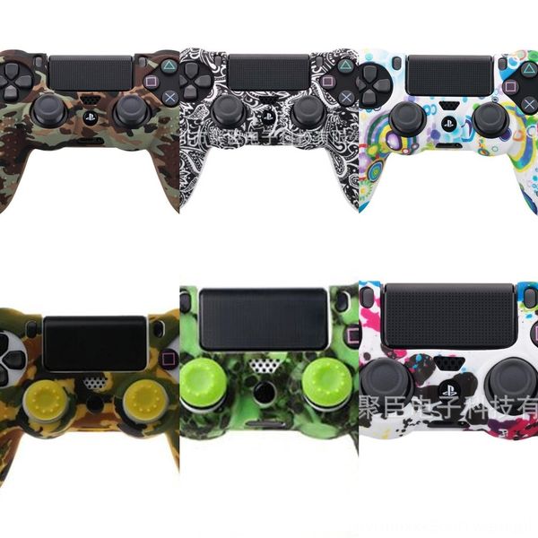 

iibdl крышки v1 корпус корпус кожа защитный camo верхний ремонт для sony ps4 dualshock 4 shell gen 1-й контроллер green camouflage