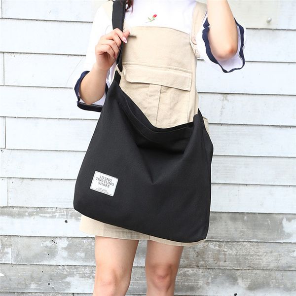 

women large canvas crossbody shoulder bag elegant plain casual purses and handbags cross body travel shopping satchel tote bag