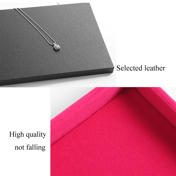 

24.5*19*1.5cm small jewelry necklace tray jewelry organizer earrings rings bracelets flat empty plate jewelry display stand, Black;white