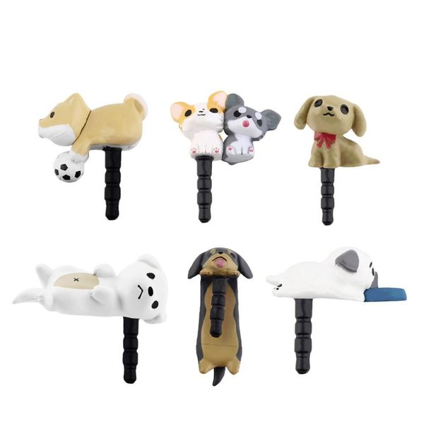 Niconico Nekomura Universal Cute Puppy Dog 3.5mm Anti Dust Auricolare Jack Plug Tappo tappo per telefono Ear Dock Accessorio all'ingrosso 55