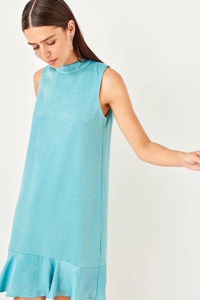 

trendyol mint lacing detail dress twoss19wr0178, Black;gray