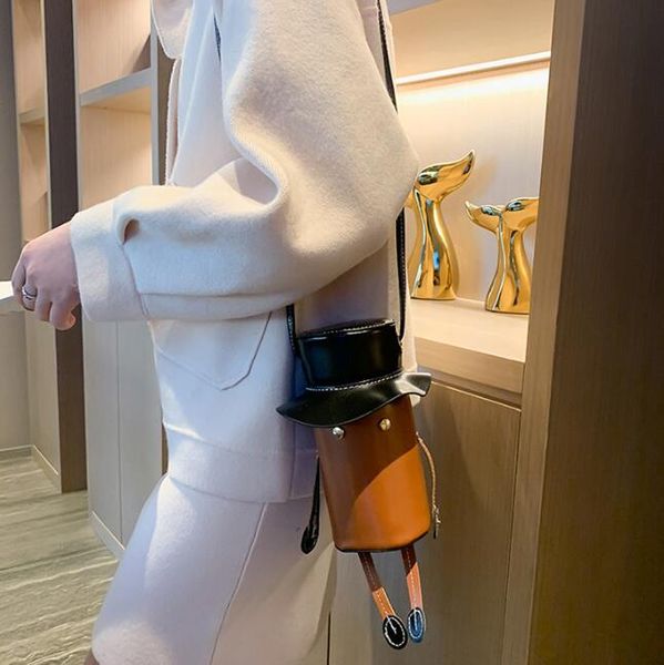 

designer girl crossbady luxury cute little bag women cartoon funny robot bucket bag mini ugly cute shoulder cross bags#
