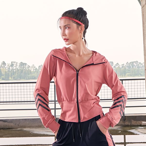 

running jacket for women yoga sport sweatshirt zipper long sleeve woman jogging training coat gym fitness ladies hoodies sportsw, White;black