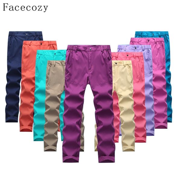 

facecozy women outdoor summer sport fishing pants female solid color breathable quick dry anti uv trousers, Black;green