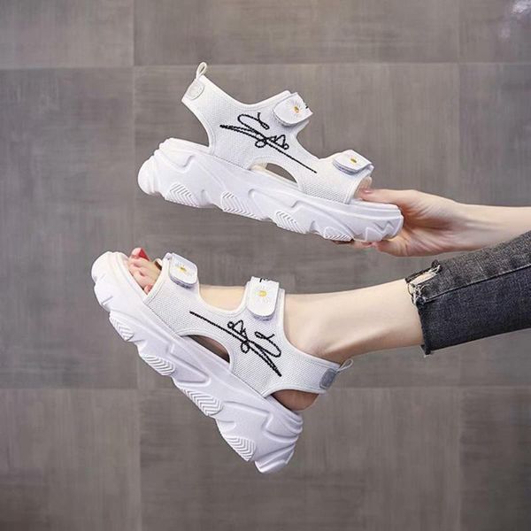 

2020 new ladies sport sandals comfort open toe flat with beach sandals for women summer platform casual shoes woman b042, Black