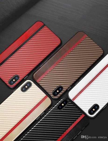 

for iphone xs max xr x 6 6s 7 8 plus case carbon fiber original pu leather back cover for samsung s10 s8 s9 plus s10e note8 note9 case