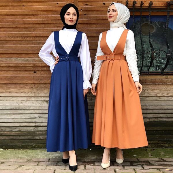 

vestidos kaftan abaya turkey muslim dress women caftan marocain islamic strap dress summer ramadan elbise sukienki eid dresses, Red