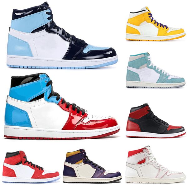 

New Air Jordan Retro UNC Basketball Shoes 1 1s men women Fearless NYC TO PARIS TURBO GREEN SPIDERMAN mens trainers Sneakers Sports
