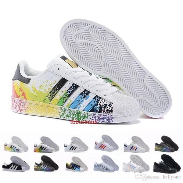 

originals superstar white hologram iridescent gray gold superstars 80s pride sneakers super star women men sport casual shoes eur 36-45