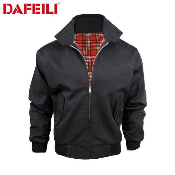 

2020 autumn harrington vintage windbreaker bomber jacket men european style plus size cotton casual waterproof safari, Blue;black