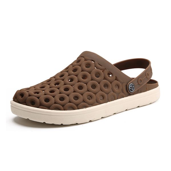 

new 2019 summer jelly shoes men beach sandals slippers light sandalias outdoor summer chanclas big size male sandals, Black