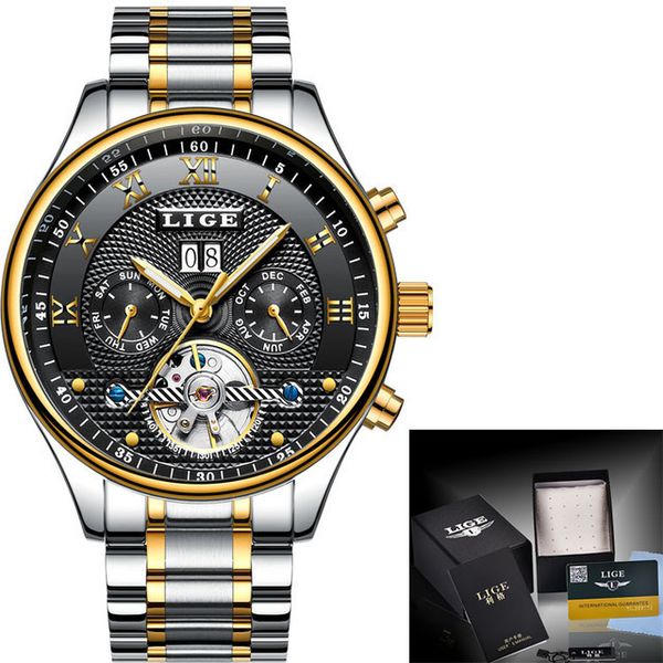 

new pattern wrist role watch more function fully automatic mechanics male surface waterproof motion casual watches fashion mechanical 2020, Slivery;brown