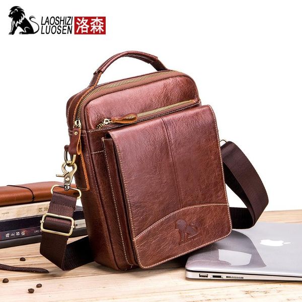 

laoshizi messenger bag мужчины натуральная кожа наплечная сумка мужские сумки небольшой лоскут случайные сумки через плечо для мужчин сумочк