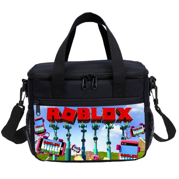 Game Roblox Cartoon Lunch Bag Hot Cold Thermal Bags Lunch