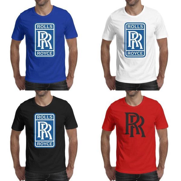 

mens rolls royce symbol logo emblem fashion t shirt printing personalised cotton shirts printed short sleeve tees rr logo, White;black