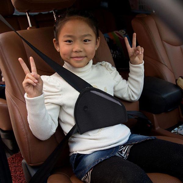 

car-styling car seat safety belt cover sturdy adjustable triangle safety seat belt pad clips baby child protection car goods