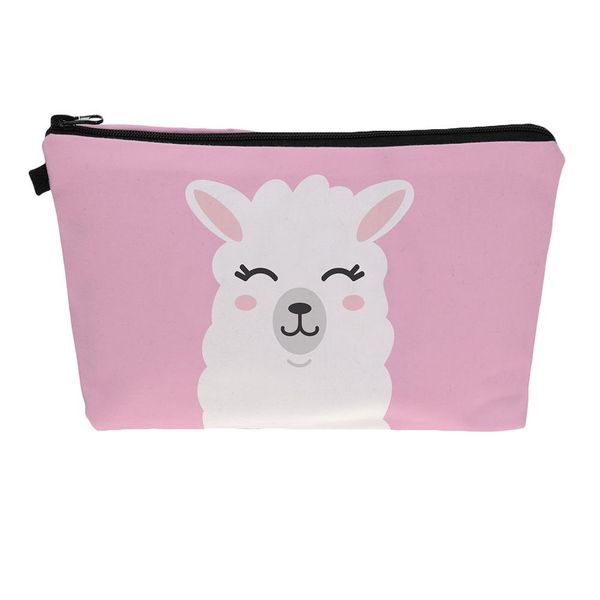 

cartoon alpaca women travel cosmetic storage bag home organizer pouch