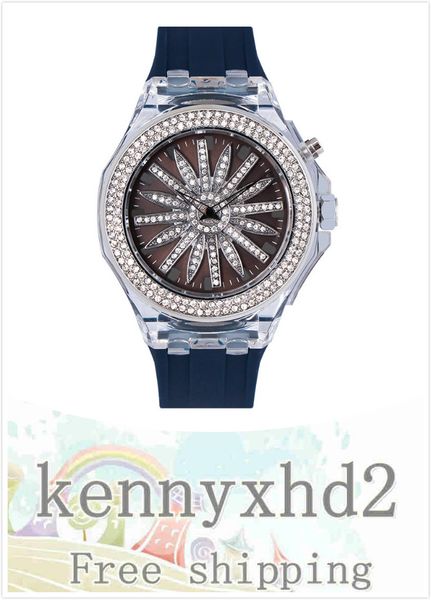 

new net red with large luminous dial personalized women's watch, Slivery;brown