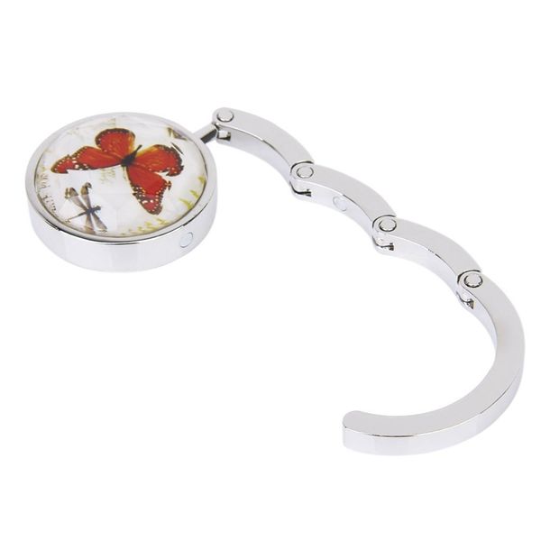 

ladies' butterfly pattern folding handbag purse hanger hook for table
