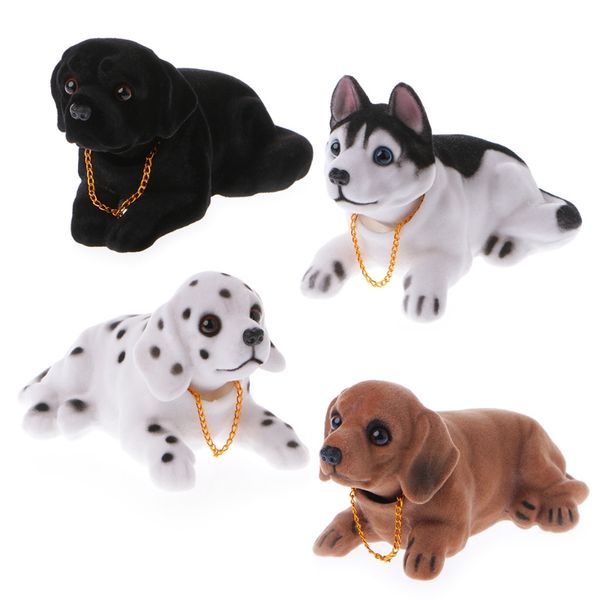 

car styling ornament shaking nodding head dog doll cute bobblehead auto interior