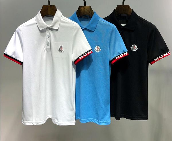 

2020new 100% cotton fashion men's polos the most popular clothes men short sleeve polos t-shirts#118, White;black