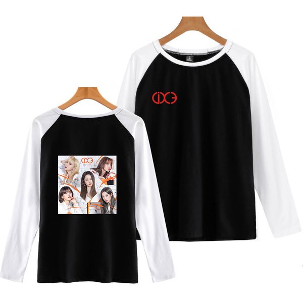 

autumn 2d-exid 2019 group close easy leisure time by side long sleeves shirt t shirts, Gray;blue