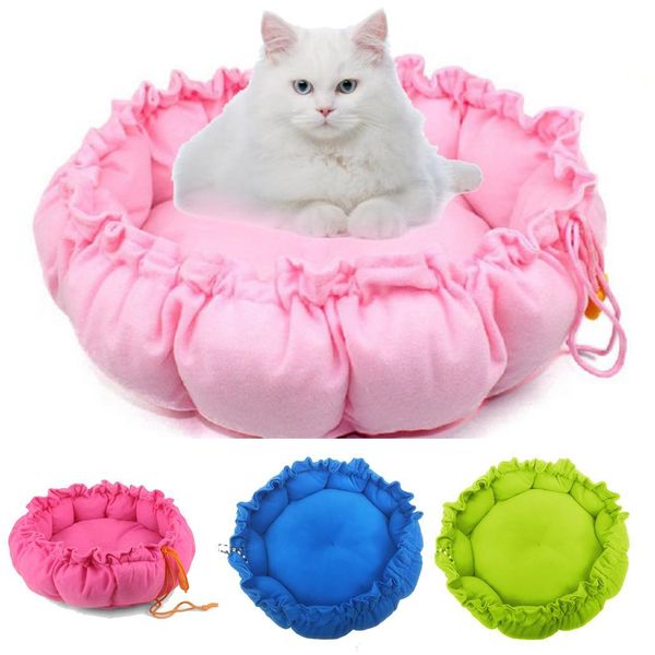 

small cat dog cave bed removable blue/green/pink/red casual cushion pet bed