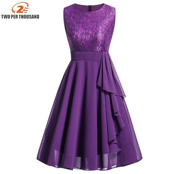 

vestidos lace dress elegant women midi prom graduation wedding slim party dresses summer 2018 casual chiffon beach dress y190426, Black;pink