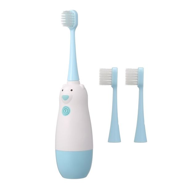

cute bear children electric toothbrush battery powered kids children toothbrush for 3-12 years old soft brush heads