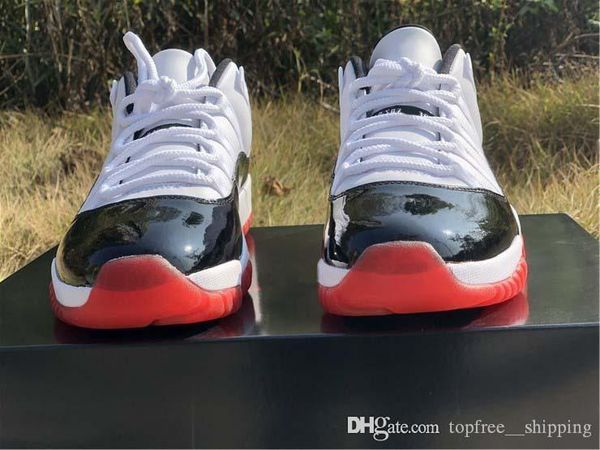 

air authentic 11 low white bred man basketball shoes 11s men black true red retro athletic sneakers with original box av2187-16
