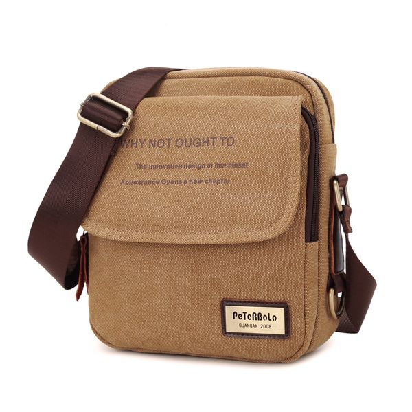 

2018 new men messenger bag canvas vintage shoulder bags casual fashion small mens bags