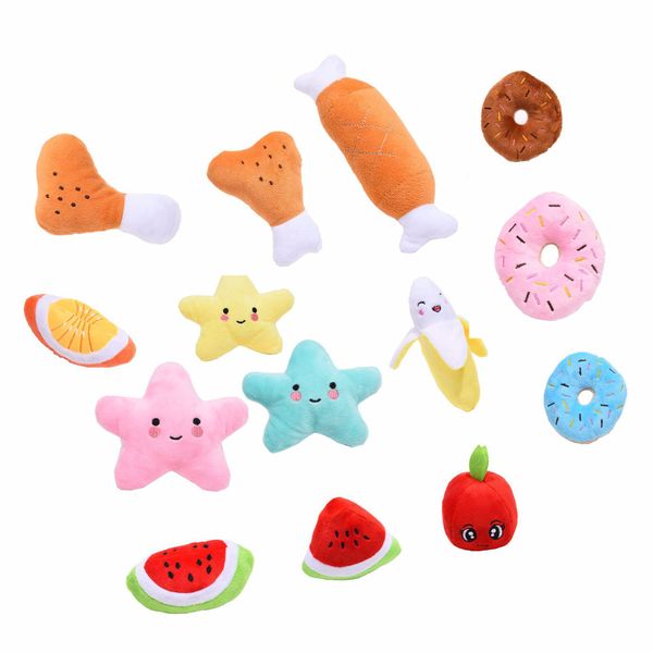 

new plush pet toys lovely watermelon shape pet dog cat plush sound toys resistance to bite