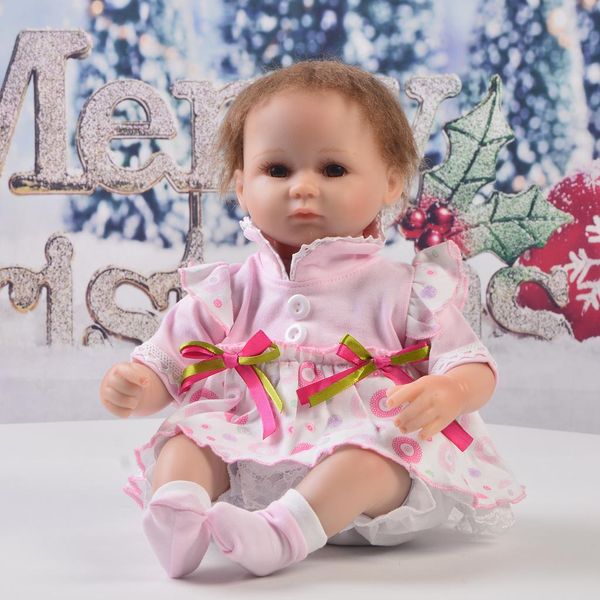 

reborn doll clothes, 4pcs pink long sleeve dress, underwear and socks for 16-17 inch reborn girls clothing accessories