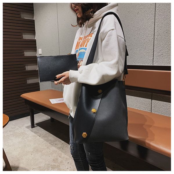 

Womens Deisgner Handbag Simple Ladys Bag New Fashion Women Simple Large Capacity BucketBag Shoulder Messenger Bag Luxry Brand